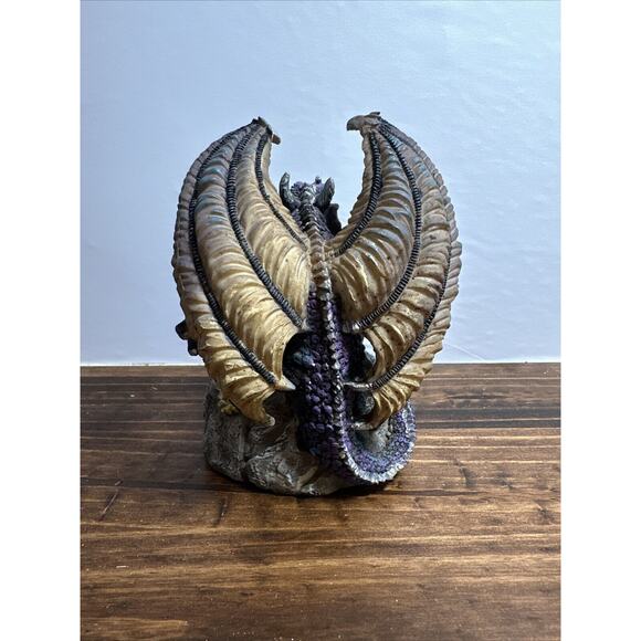 Mystic Collection Winged Dragon Ashtray Sword Sea Monster Figurine - Picture 3 of 9